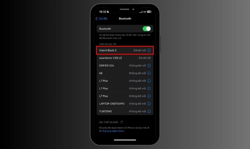 Hoàn tất kết nối trên điện thoại