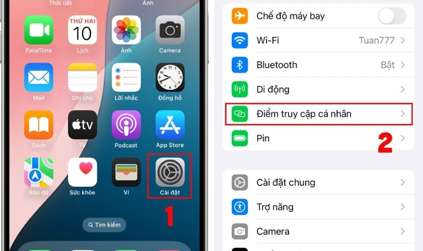 Cách kết nối WiFi cho laptop từ điện thoại
