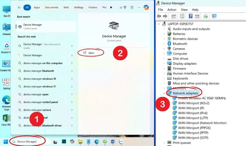 Cài đặt lại Driver Wifi