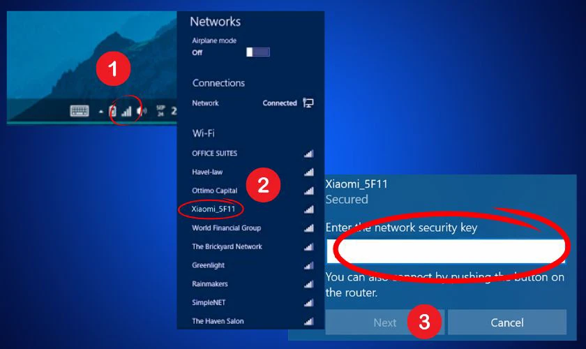 Cách kết nối Wifi cho laptop Asus Win 8