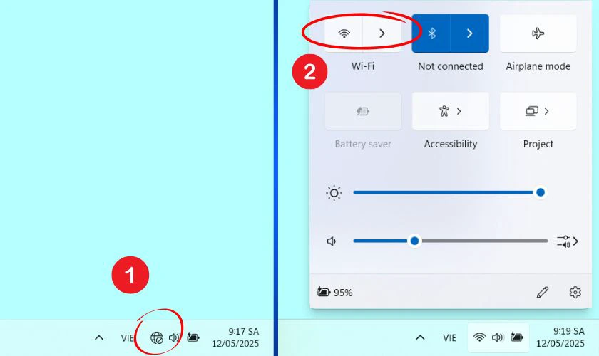 Cách kết nối Wifi cho laptop Asus Win 11