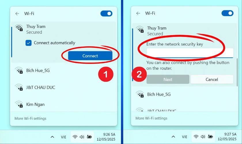 Xác nhận kết nối thành công trước khi truy cập Internet
