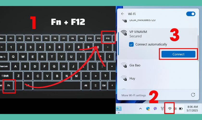 Cách kết nối Wifi cho laptop HP 450