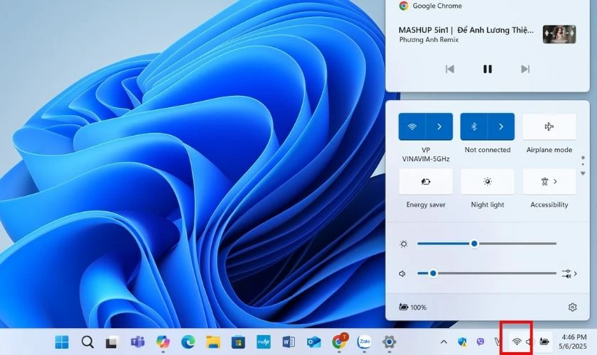 Cách kết nối Wifi cho laptop HP bằng Taskbar