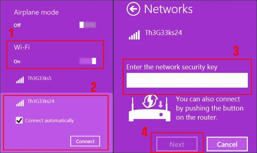 Cách kết nối Wifi cho laptop Lenovo Win 8