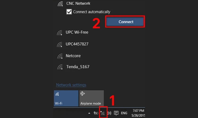 Cách kết nối Wifi cho laptop MSI Win 10, 11