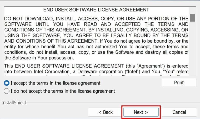 Sau khi giải nén, thư mục driver sẽ chứa file cài đặt
