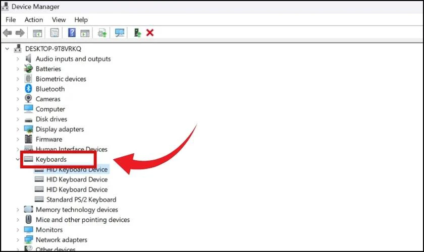 Cách khóa bàn phím laptop DELL bằng Device Manager nhanh