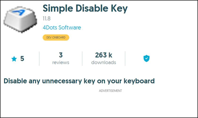 Cách khóa bàn phím laptop DELL bằng Simple Disable Key