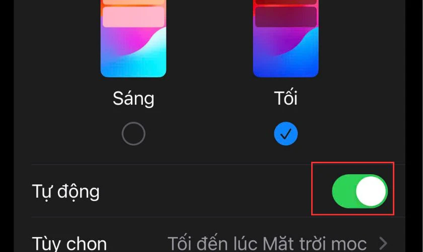 Áp dụng độ sáng tự động để giảm tiêu hao dung lượng pin iPhone