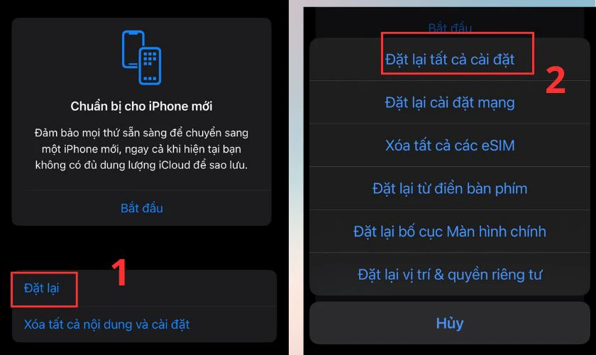 Khôi phục cài đặt gốc iPhone