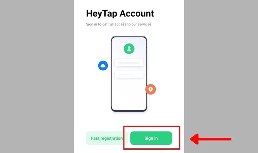 Đăng nhập vào tài khoản Oppo Cloud của bạn
