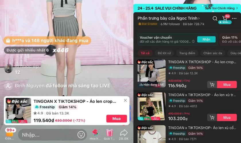 Bán hàng trực tiếp trên TikTok Shop là cách kiếm tiền trên TikTok hiệu quả
