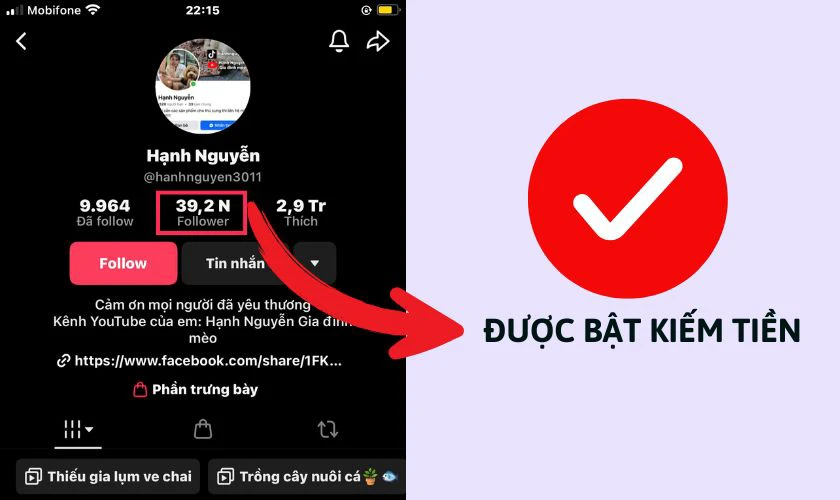 Bao nhiêu follow thì được kiếm tiền trên TikTok?