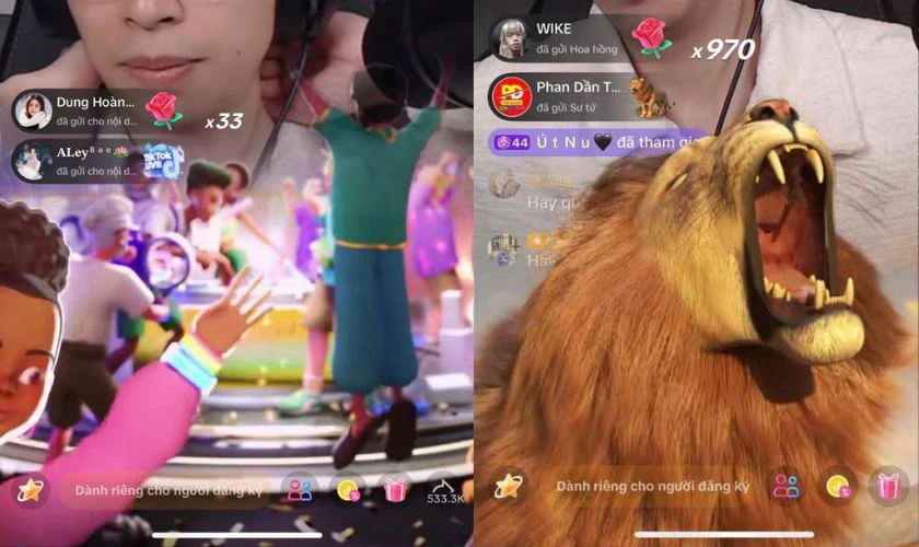 Nhận donate từ livestream là một hình thức kiếm tiền trên TikTok phổ biến