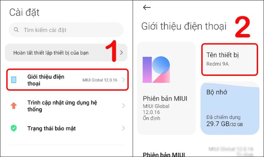 Cách kiểm tra đời máy Xiaomi trong Cài đặt