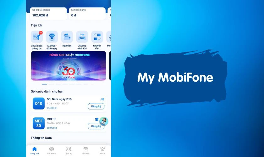 Cách kiểm tra dung lượng 4G trên iPhone MobiFone