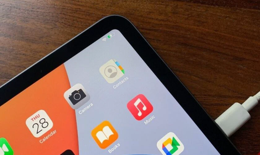 Kết nối iPad với máy tính qua cáp sạc