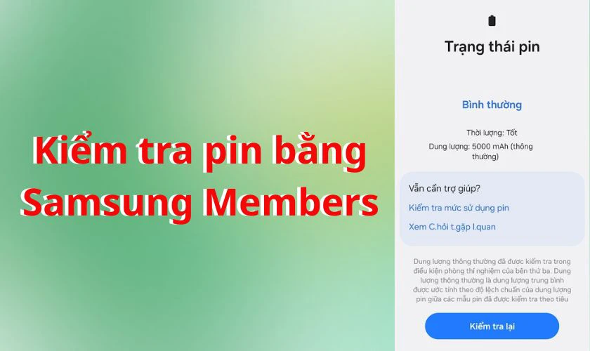 Cách kiểm tra pin Samsung chính hãng