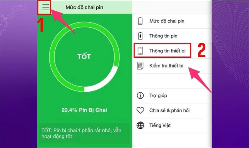 Cách kiểm tra RAM điện thoại iPhone bằng ứng dụng Battery Pro