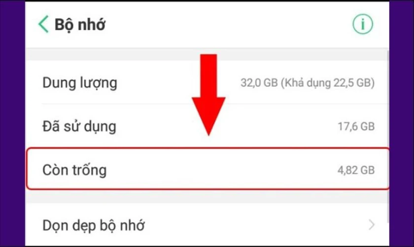 Cách kiểm tra RAM điện thoại còn trống trên Android
