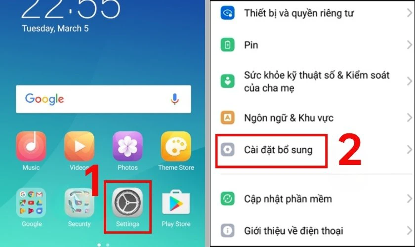 Khôi phục cài đặt gốc trên điện thoại OPPO