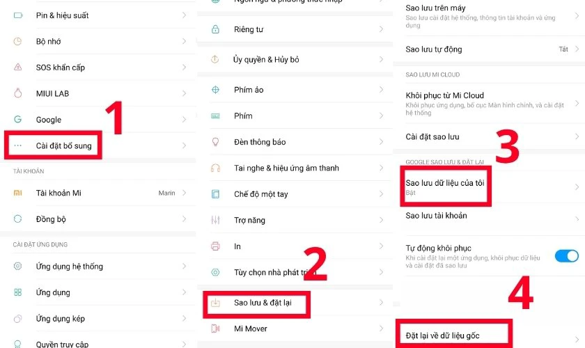 Khôi phục cài đặt gốc