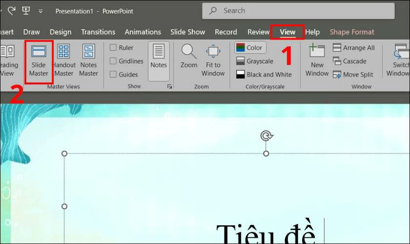 Bước 7: Sử dụng Slide Master