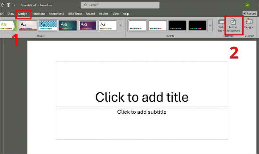 Sử dụng hình ảnh từ thiết bị làm hình nền slide