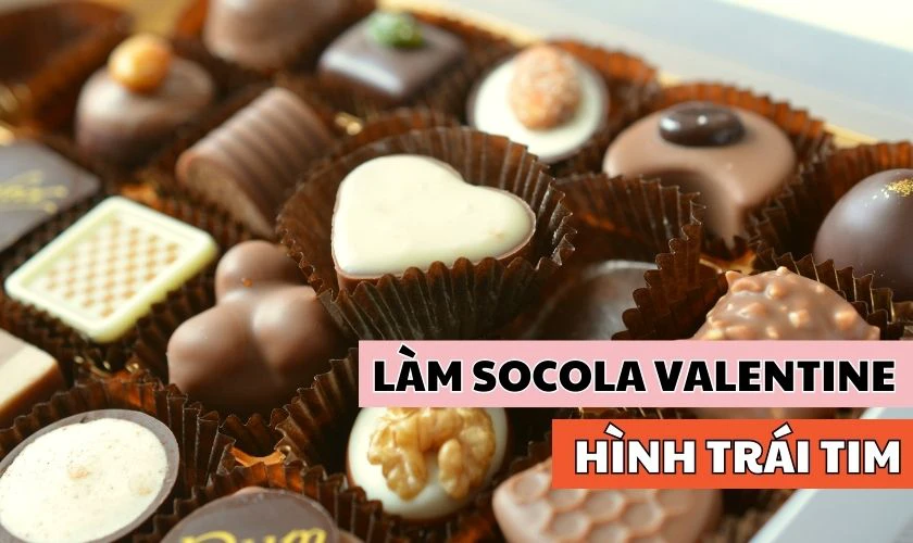 Cách làm quà Chocolate Valentine trái tim đơn giản