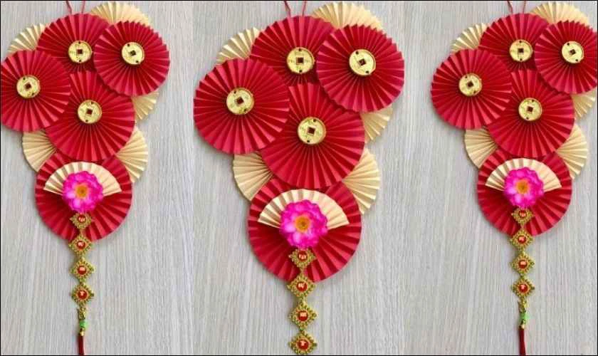 Mẫu quạt giấy trang trí Tết Bính Ngọ hiện đại 2026