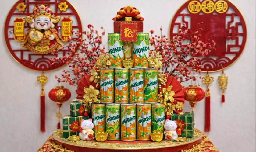 Làm tháp nước ngọt Mirinda chưng đẹp 2026