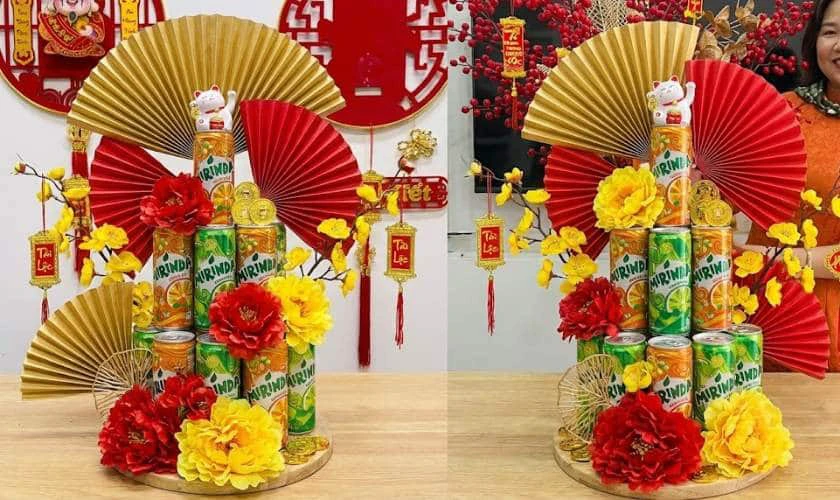 Làm tháp nước ngọt Mirinda đẹp, dễ thương 2026