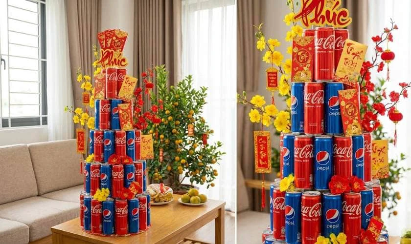 Cách thiết kế tháp với phong bì lì xì