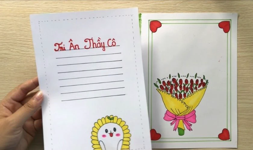 Trang trí bên trong và viết lời chúc