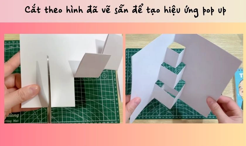 Cách làm thiệp 20/11 bằng giấy A4 trắng đơn giản dạng pop up