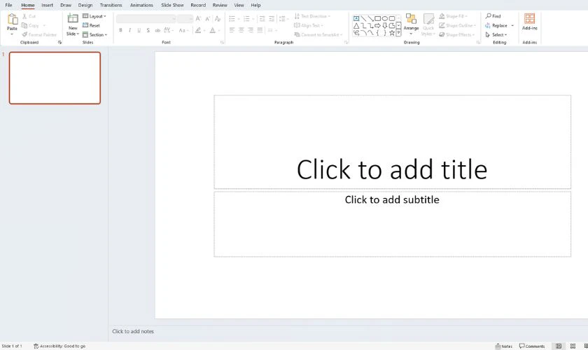 Cách làm thiệp 20/11 trên Powerpoint bước 1