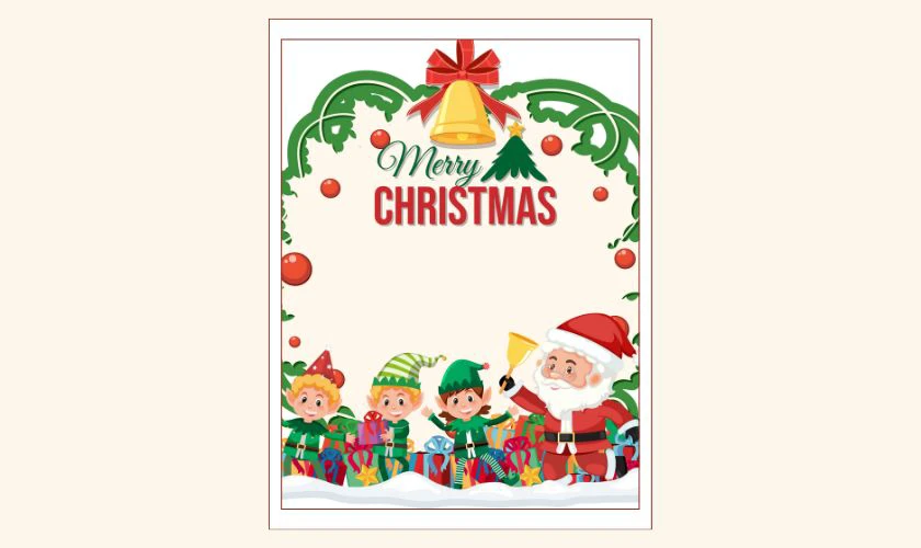 Thiệp Giáng sinh bằng giấy A4 đẹp, đơn giản