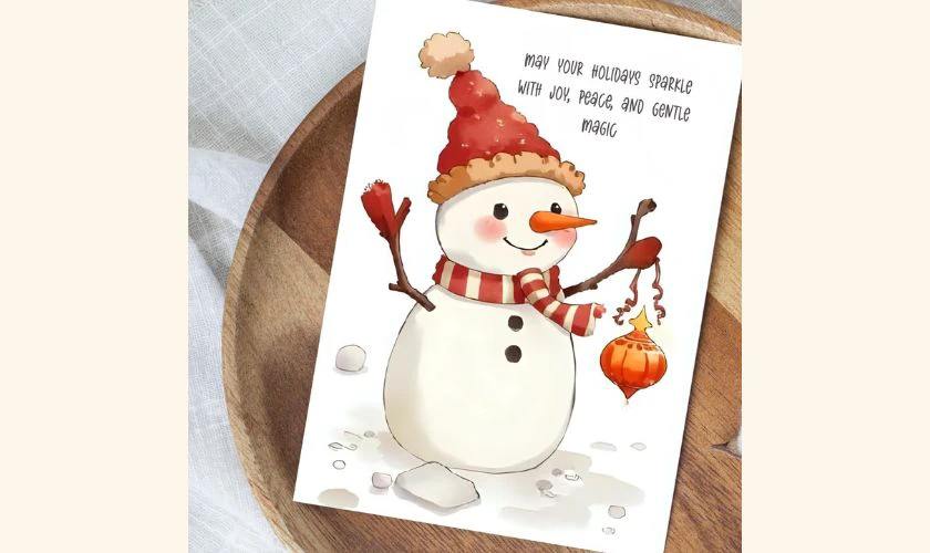 Thiệp Noel người tuyết