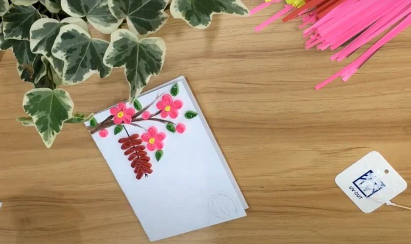 Cách Làm Thiệp Tết 3D Bằng Giấy Cuốn Đẹp