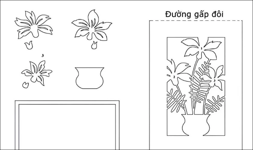 Cách Làm Thiệp Tết 3D Chủ Đề Hoa Lá