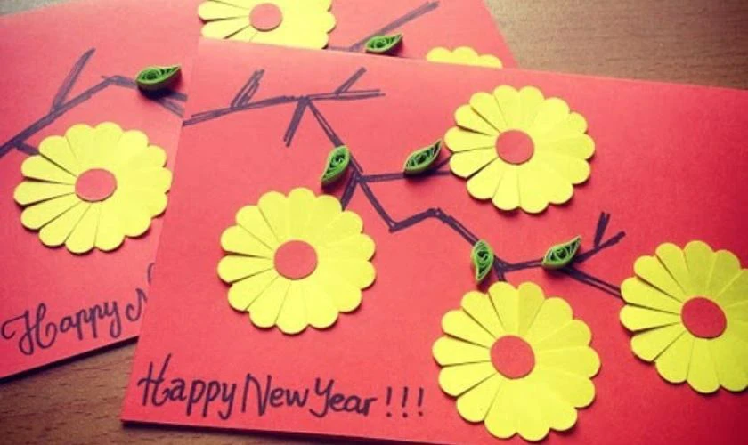 Mẫu Làm Thiệp Tết 3D Đơn Giản Đẹp