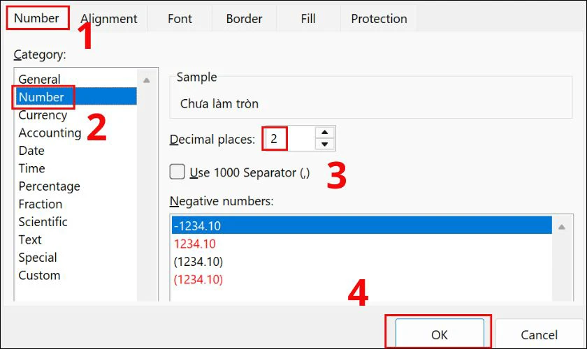 Cách định dạng dữ liệu số tiền trong Excel