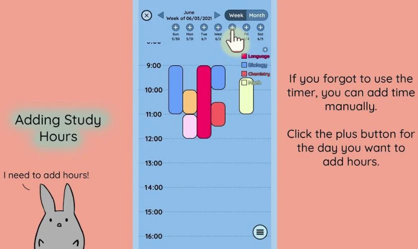 Study Bunny là ứng dụng giúp học sinh vừa lập thời gian biểu vừa tăng động lực học tập