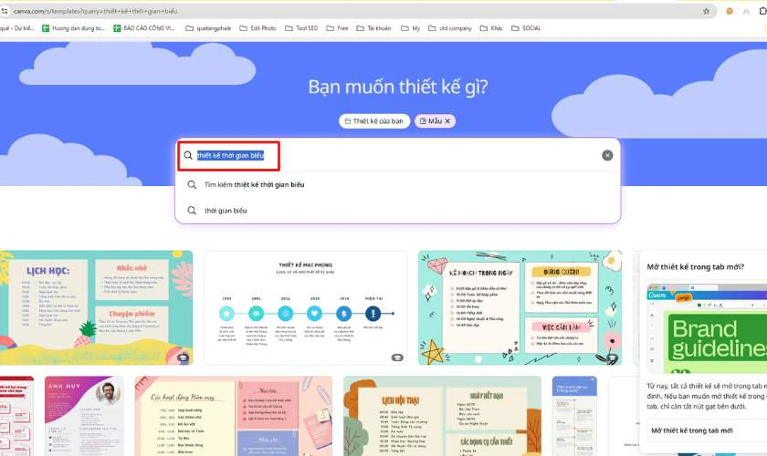 Cách thiết kế thời gian biểu cho sinh viên bằng Canva