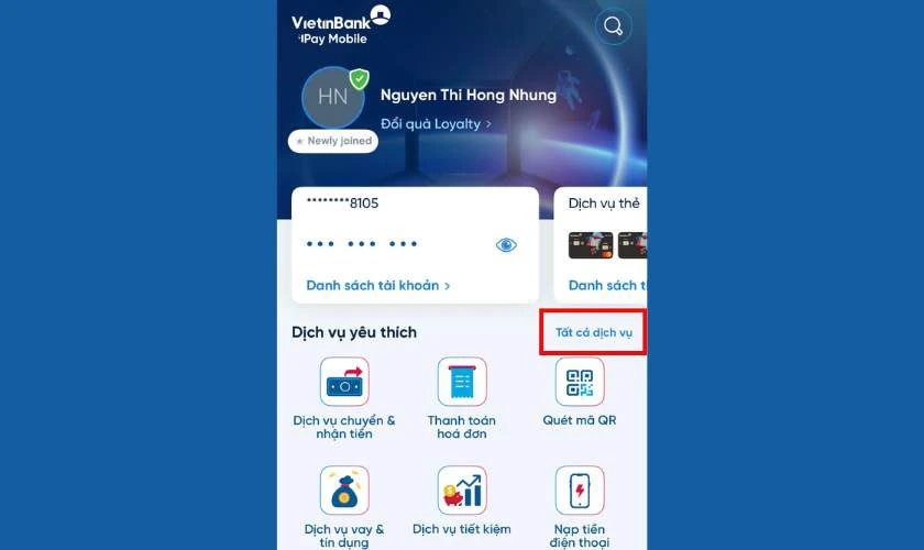 Hãy tìm đến Tất cả dịch vụ
