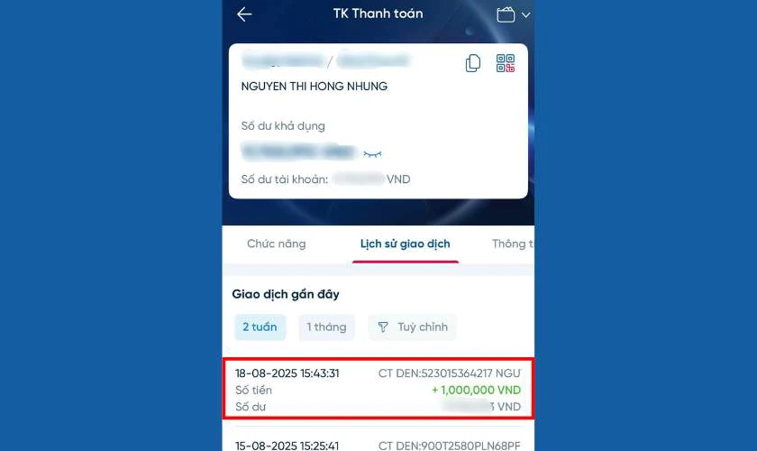 Bạn sẽ thấy rõ các thông tin