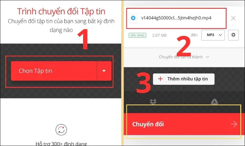 Nhấn chọn mục Tải lên, chọn vào video