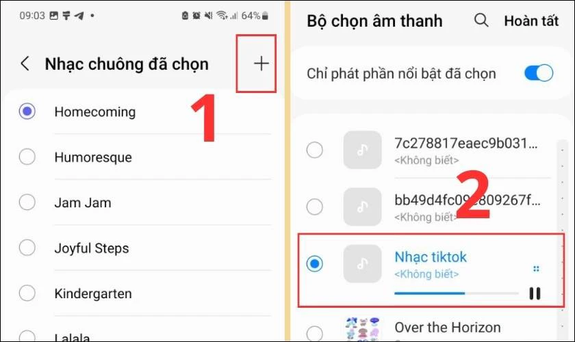 Nhấn chọn dấu cộng