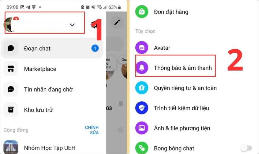 Mở ứng dụng Messenger